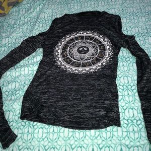 Peek-a-boo shoulder top